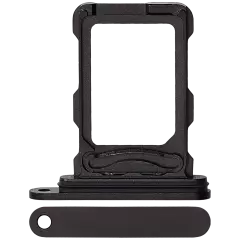 Dual Sim Card Tray Compatible For iPhone 16 Pro / 16 Pro Max (Black Titanium)