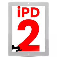 Digitizer Compatible For iPad 2 (Home Button Pre-Installed) (Aftermarket Plus) (White)
