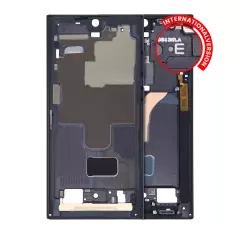 Mid-Frame Housing Compatible For Samsung Galaxy S22 Ultra 5G (International Version) (Phantom Black)