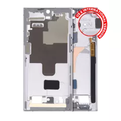 Mid-Frame Housing Compatible For Samsung Galaxy S22 Ultra 5G (US & International Version) (White)