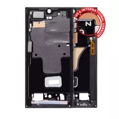 Mid-Frame Housing Compatible For Samsung Galaxy S23 Ultra 5G (US & International Version) (Phantom Black)