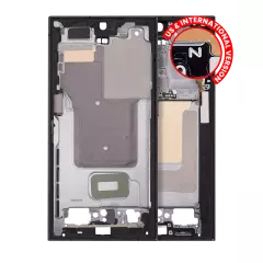 Mid-Frame Housing Compatible For Samsung Galaxy S24 Ultra 5G (US & International Version) (Titanium Black)