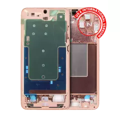 Mid-Frame Housing Compatible For Samsung Galaxy S24 Plus 5G (US & International Version) (Sandstone Orange)