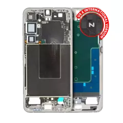 Mid-Frame Housing Compatible For Samsung Galaxy S24 Plus 5G (US & International Version) (Amber Yellow)