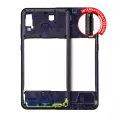 Mid-Frame Housing Compatible For Samsung Galaxy A20 (A205 / 2019) (International Version) (Aftermarket Plus) (Deep Blue)