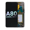 OLED Assembly With Frame Compatible For Samsung Galaxy A80 (A805 / 2019) (Service Pack) (Phantom Black)