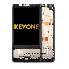 LCD Assembly With Frame Compatible For BlackBerry KEYone (Refurbished) (Black)