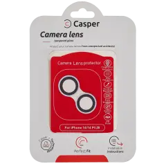 Casper Camera Lens Protector Compatible For iPhone 14 / 14 Plus (Purple) (Clear)