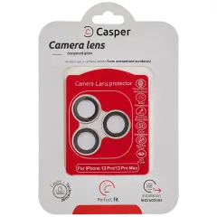 Casper Camera Lens Protector Compatible For iPhone 13 Pro / 13 Pro Max (Gold) (Clear)