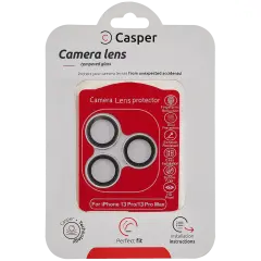 Casper Camera Lens Protector Compatible For iPhone 13 Pro / 13 Pro Max (Silver) (Clear)
