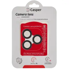 Casper Camera Lens Protector Compatible For iPhone 14 Pro / 14 Pro Max (Black) (Clear)