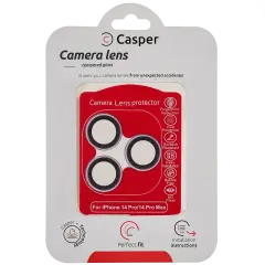 Casper Camera Lens Protector Compatible For iPhone 14 Pro / 14 Pro Max (Purple) (Clear)