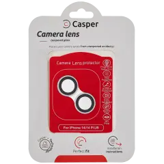 Casper Camera Lens Protector Compatible For iPhone 14 / 14 Plus (Silver) (Clear)