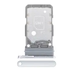 Dual Sim Card Tray Compatible For Samsung Galaxy S21 Plus (Phantom Silver)