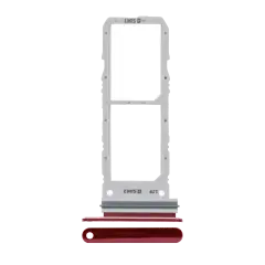 Dual Sim Card Tray Compatible For Samsung Galaxy Note 10 (Aura Red)