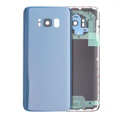 Back Cover Glass With Camera Lens Compatible For Samsung Galaxy S8 (No Logo) (Aftermarket Plus) (Coral Blue)