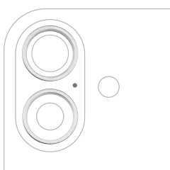 Back Camera Bezel Ring Only Compatible For iPhone 16 / 16 Plus (White) (2 Piece Set)