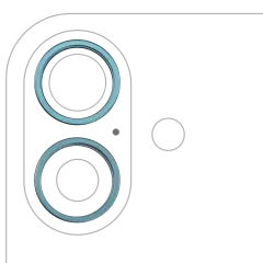 Back Camera Bezel Ring Only Compatible For iPhone 16 / 16 Plus (Teal) (2 Piece Set)