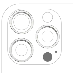 Back Camera Bezel Ring Only Compatible For iPhone 16 Pro / 16 Pro Max (White Titanium) (3 Piece Set)