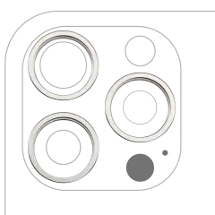 Back Camera Bezel Ring Only Compatible For iPhone 16 Pro / 16 Pro Max (Natural Titanium) (3 Piece Set)