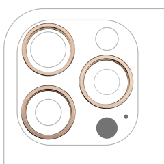 Back Camera Bezel Ring Only Compatible For iPhone 16 Pro / 16 Pro Max (Desert Titaniuml) (3 Piece Set)