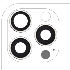 Back Camera Lens With Bracket & Bezel Compatible For iPhone 16 Pro / 16 Pro Max (Natural Titanium) (3 Piece Set) (Premium)