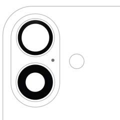 Back Camera Lens (Glass Only) With Adhesive Compatible For iPhone 16 / 16 Plus (2 Piece Set) (Real Sapphire) (Premium)