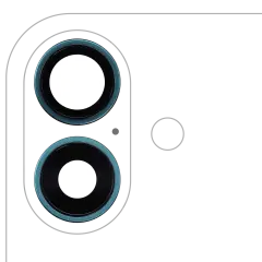 Back Camera Lens With Bracket & Bezel Compatible For iPhone 16 / 16 Plus (Teal) (2 Piece Set) (Premium)