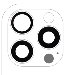 Back Camera Lens (Glass Only) With Adhesive Compatible For iPhone 16 Pro / 16 Pro Max (3 Piece Set) (Aftermarket Plus) (10 Pack)