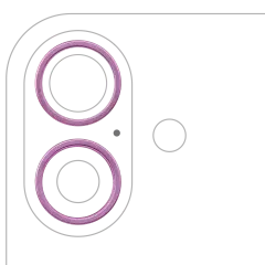 Back Camera Bezel Ring Only Compatible For iPhone 16 / 16 Plus (Pink) (2 Piece Set)