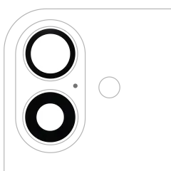 Back Camera Lens (Glass Only) With Adhesive Compatible For iPhone 16 / 16 Plus (2 Piece Set) (Real Sapphire) (Premium) (10 Pack)