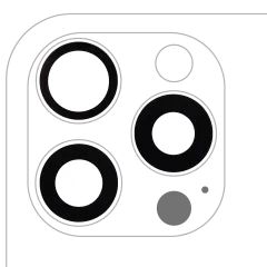 Back Camera Lens (Glass Only) With Adhesive Compatible For iPhone 16 Pro / 16 Pro Max (3 Piece Set) (Real Sapphire) (Premium) (10 Pack)