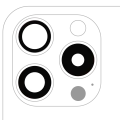 Back Camera Lens (Glass Only) With Adhesive Compatible For iPhone 15 Pro (3 Piece Set) (Aftermarket Plus) (10 Pack)