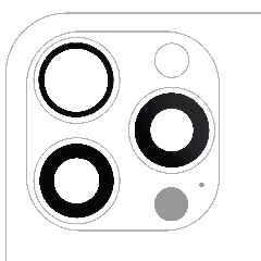 Back Camera Lens (Glass Only) With Adhesive Compatible For iPhone 15 Pro Max (3 Piece Set) (Aftermarket Plus)