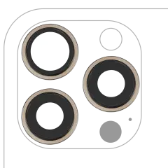 Back Camera Lens With Bracket & Bezel Compatible For iPhone 15 Pro Max (3 Piece Set) (Premium) (Natural Titanium)