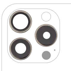 Back Camera Lens With Bracket & Bezel Compatible For iPhone 15 Pro (3 Piece Set) (Premium) (Natural Titanium)