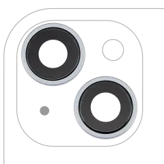 Back Camera Lens With Bracket & Bezel Compatible For iPhone 15 / 15 Plus (2 Piece Set) (Premium) (Blue)