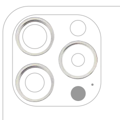 Back Camera Bezel Ring Only Compatible For iPhone 15 Pro (White Titanium) (3 Piece Set)