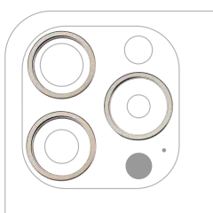 Back Camera Bezel Ring Only Compatible For iPhone 15 Pro (Natural Titanium) (3 Piece Set)