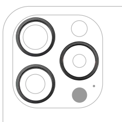 Back Camera Bezel Ring Only Compatible For iPhone 15 Pro Max (Black Titanium) (3 Piece Set)