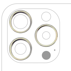 Back Camera Bezel Ring Only Compatible For iPhone 15 Pro Max (Natural Titanium) (3 Piece Set)