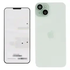 Back Glass With Steel Plate With Wireless NFC Charging MagSafe Magnet &amp; Flashlight Flex For IPhone 15 Plus (Genuine OEM) (Green)