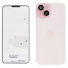 Back Glass With Steel Plate With Wireless NFC Charging MagSafe Magnet &amp; Flashlight Flex For IPhone 15 (Genuine OEM) (Pink)