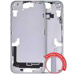 Mid-Frame Housing With Power And Volume Button Compatible For iPhone 15 Plus (International Version) (Aftermarket Plus) (Blue)