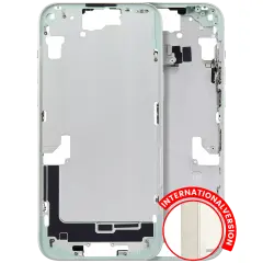 Mid-Frame Housing With Power And Volume Button Compatible For iPhone 15 Plus (International Version) (Aftermarket Plus) (Green)