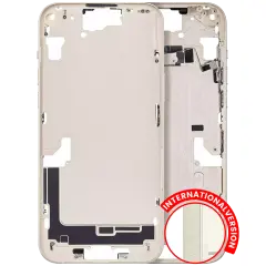 Mid-Frame Housing With Power And Volume Button Compatible For iPhone 15 Plus (International Version) (Aftermarket Plus) (Yellow)