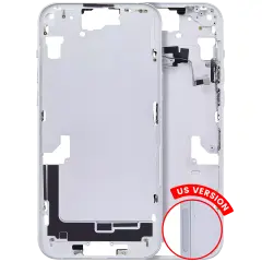 Mid-Frame Housing With Power And Volume Button Compatible For iPhone 15 Plus (US Version) (Aftermarket Plus) (Blue)