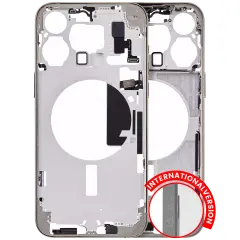 Mid-Frame Housing With Power And Volume Button Compatible For iPhone 15 Pro Max (International Version) (Aftermarket Plus) (Natural Titanium)