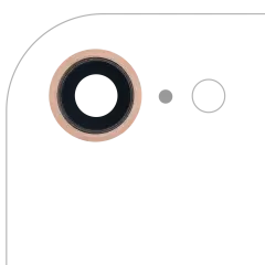 Back Camera Lens With Bracket & Bezel Compatible For iPhone 8 (Gold) (10 Pack) (Real Sapphire l Premium)