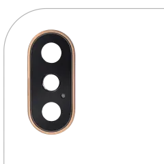 Back Camera Lens With Bracket & Bezel Compatible For iPhone XS / XS Max (Gold)